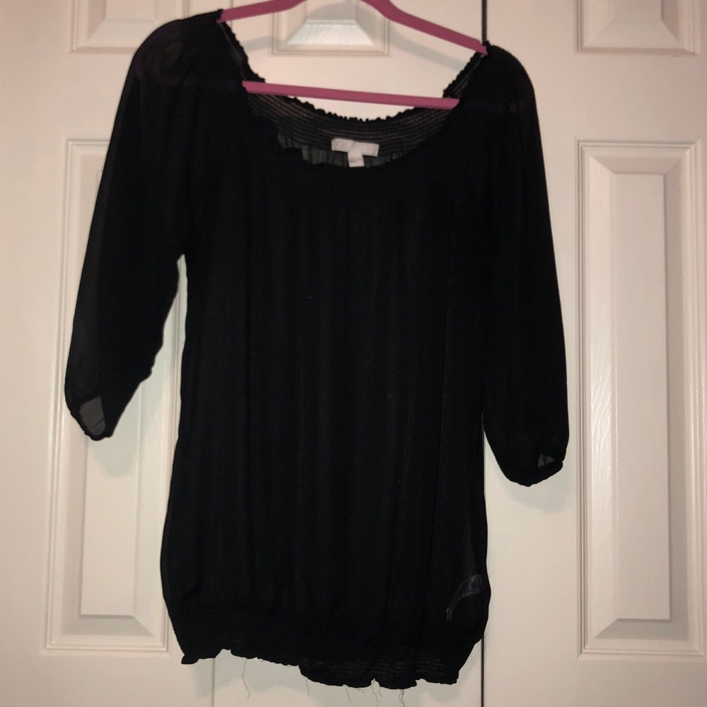 Sheer black top